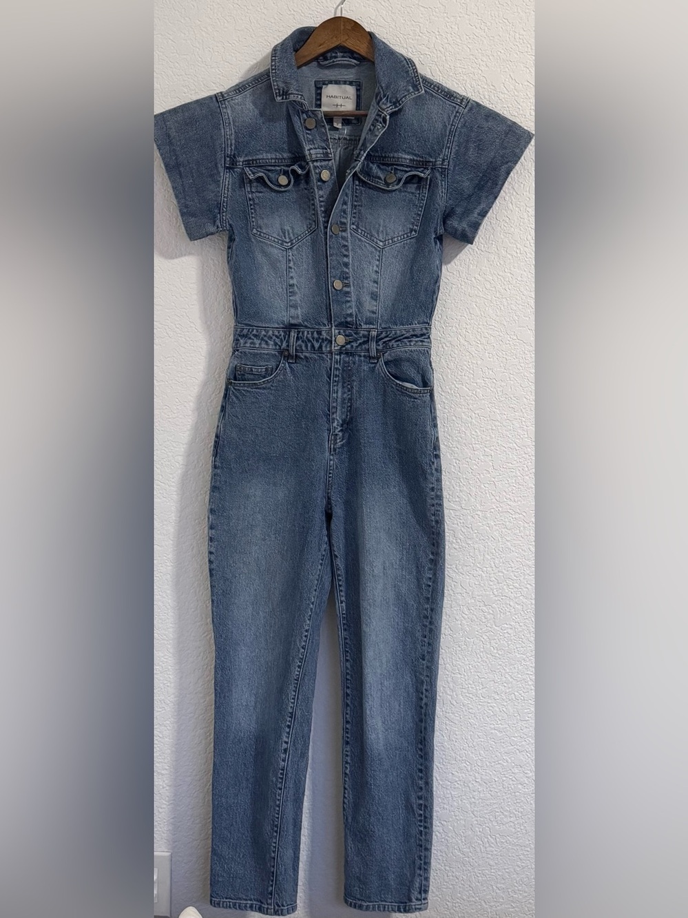 Habitual Blue Denim Women's Jean Overalls - Picture 2 of 11